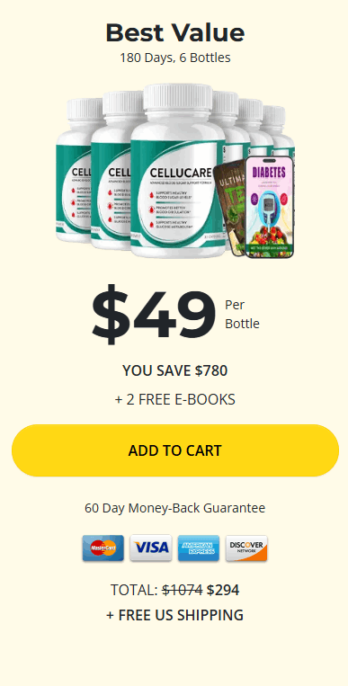 CelluCare 6 bottle